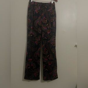 House of Harlow 1960 Toucan Satin Pants Size 4- medium